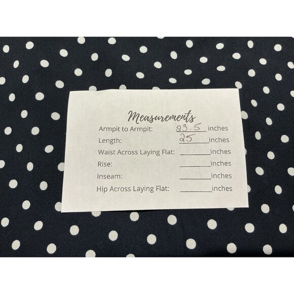 Talbots Top XL Black White Polka Dots 1/2 Sleeve With Flutter Hem - Picture 9 of 10